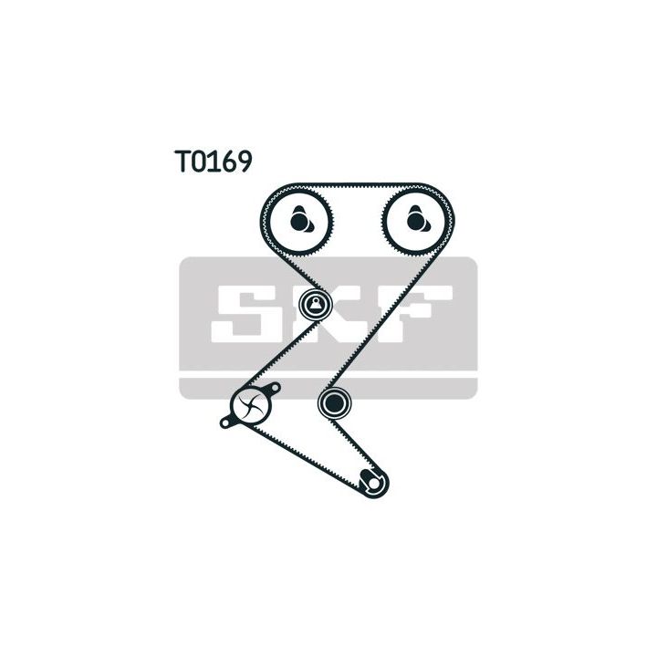 Vandens siurblio ir paskirstymo diržo komplektas SKF VKMC 03235