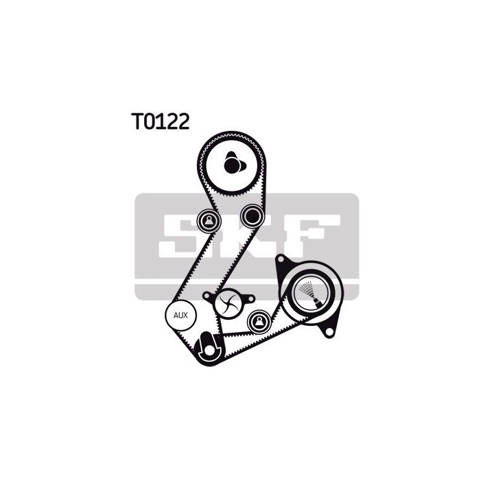 Vandens siurblio ir paskirstymo diržo komplektas SKF VKMC 04106-1