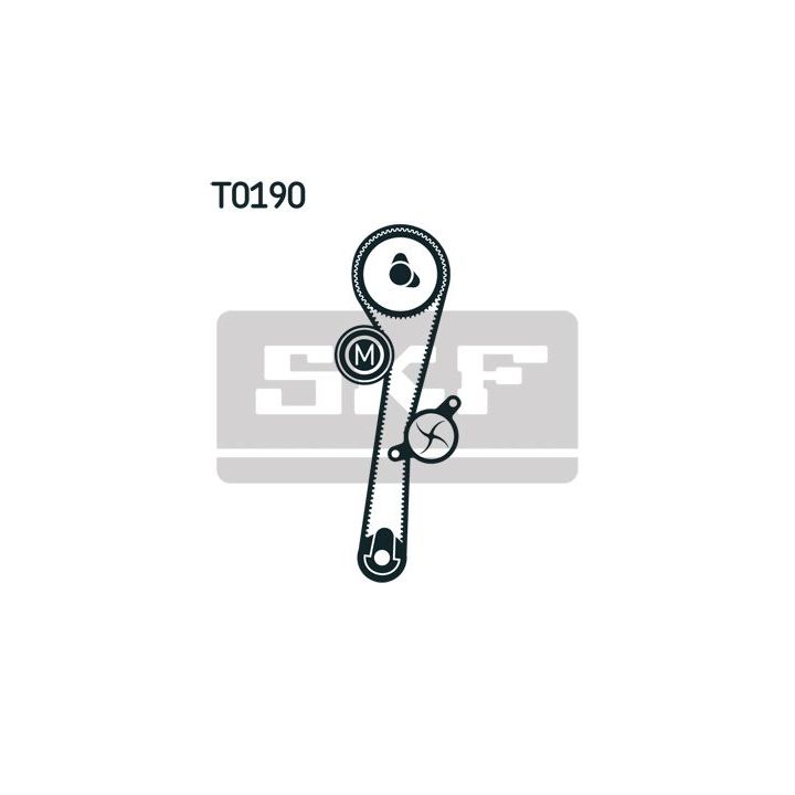 Vandens siurblio ir paskirstymo diržo komplektas SKF VKMC 06002
