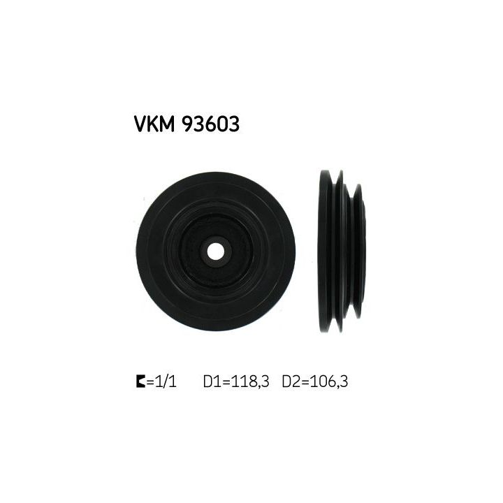 Skriemulys, alkūninis velenas SKF VKM 93603