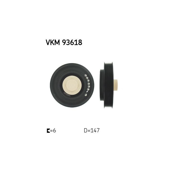Skriemulys, alkūninis velenas SKF VKM 93618