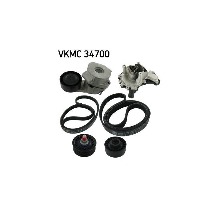 Vandens siurblys + V formos rumbuotas diržas, komplektas SKF VKMC 34700