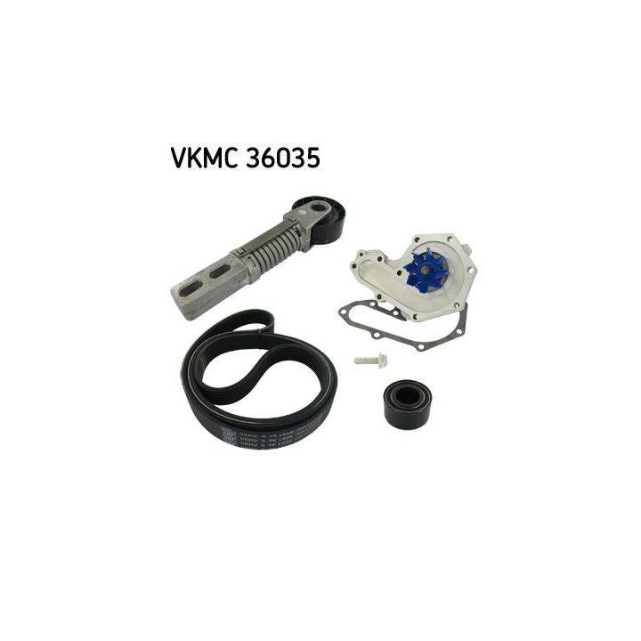 Vandens siurblys + V formos rumbuotas diržas, komplektas SKF VKMC 36035