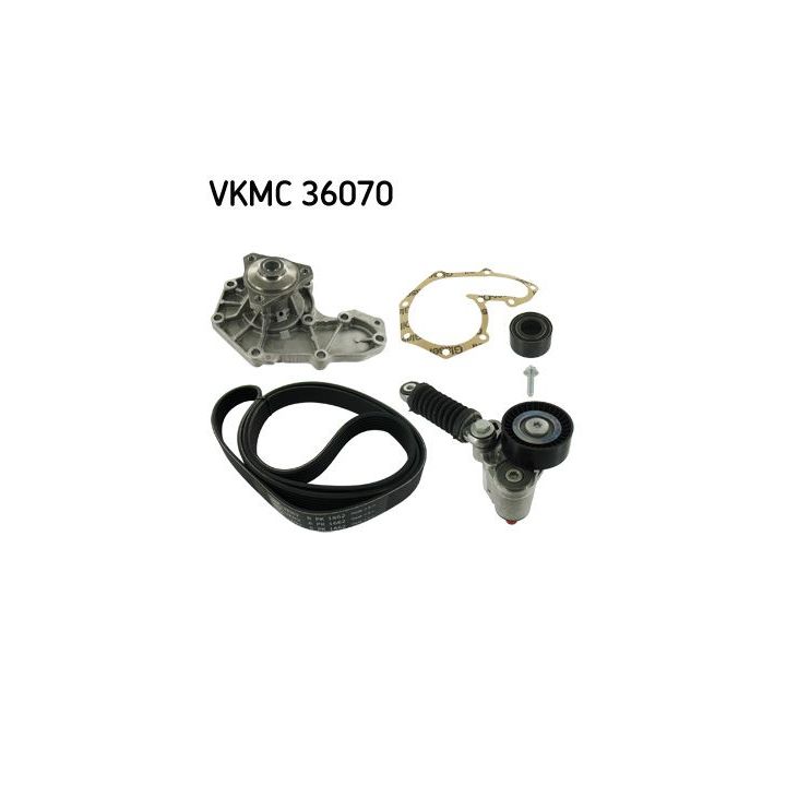 Vandens siurblys + V formos rumbuotas diržas, komplektas SKF VKMC 36070