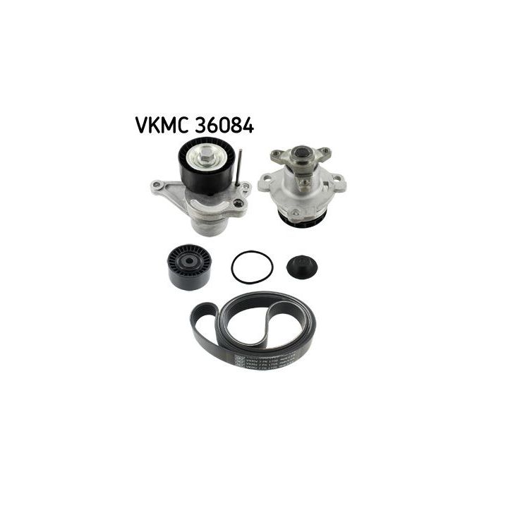 Vandens siurblys + V formos rumbuotas diržas, komplektas SKF VKMC 36084