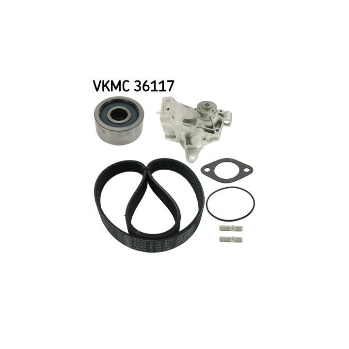 Vandens siurblys + V formos rumbuotas diržas, komplektas SKF VKMC 36117