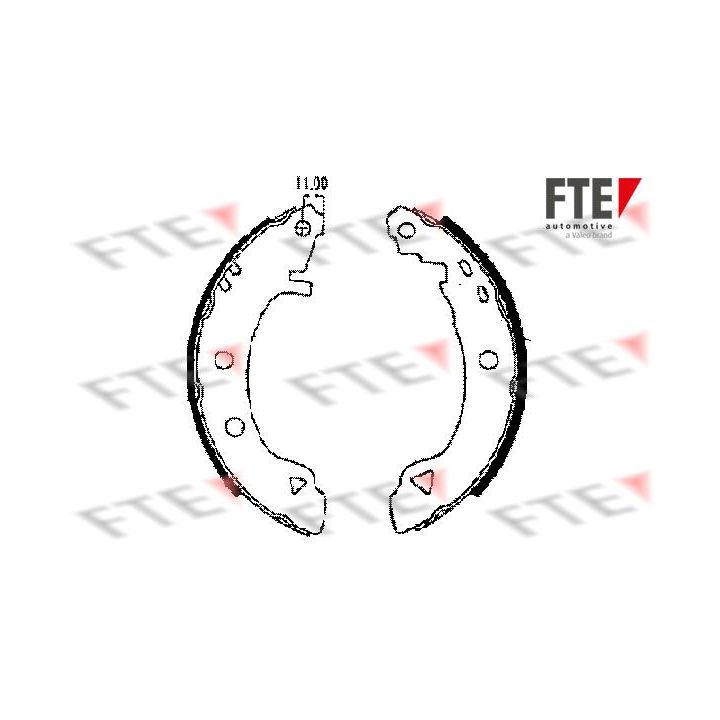 Stabdžių trinkelių komplektas FTE 9100016