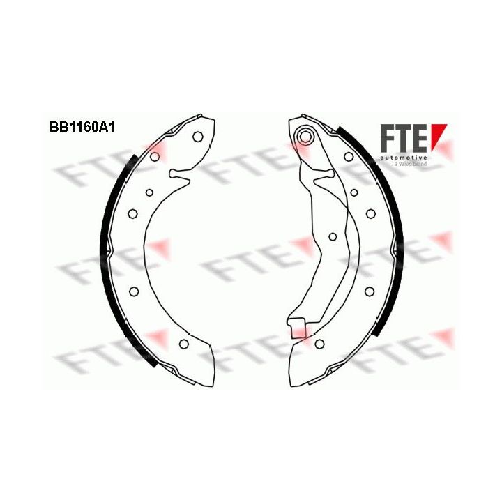 Stabdžių trinkelių komplektas FTE 9100032