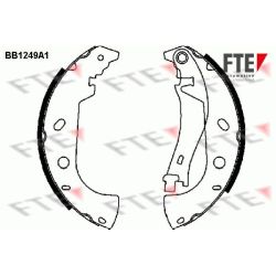 Stabdžių trinkelių komplektas FTE 9100052