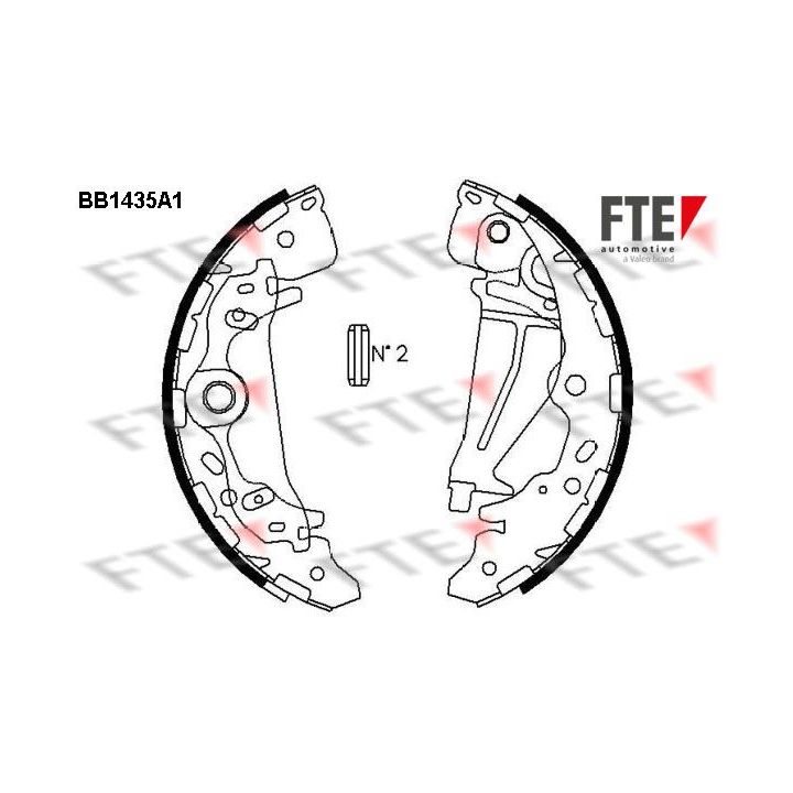 Stabdžių trinkelių komplektas FTE 9100159