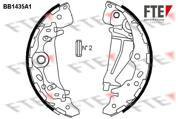 Stabdžių trinkelių komplektas FTE 9100159