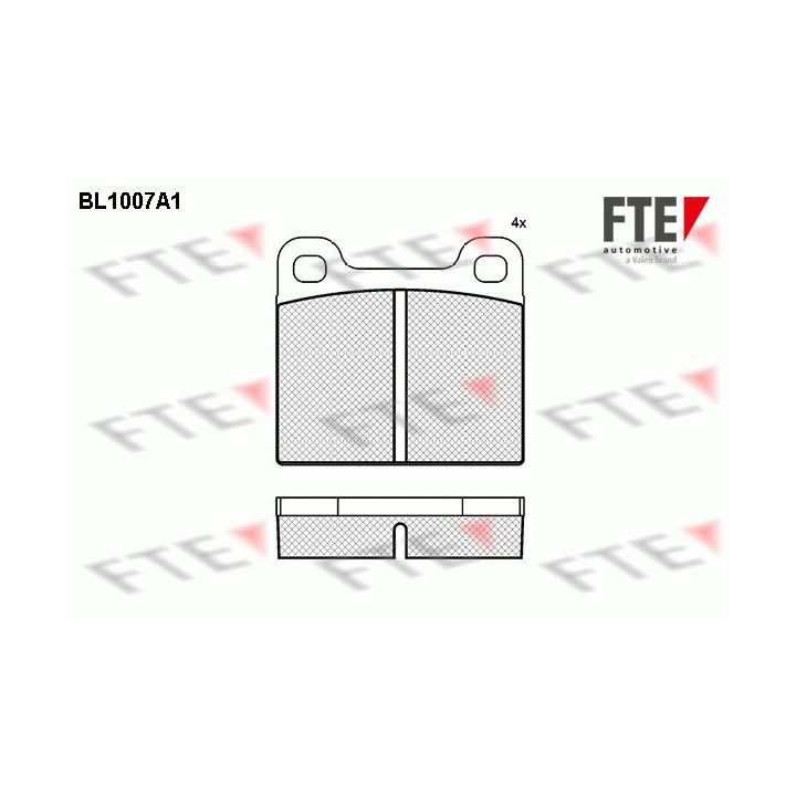 Stabdžių trinkelių rinkinys, diskinis stabdys FTE 9010003