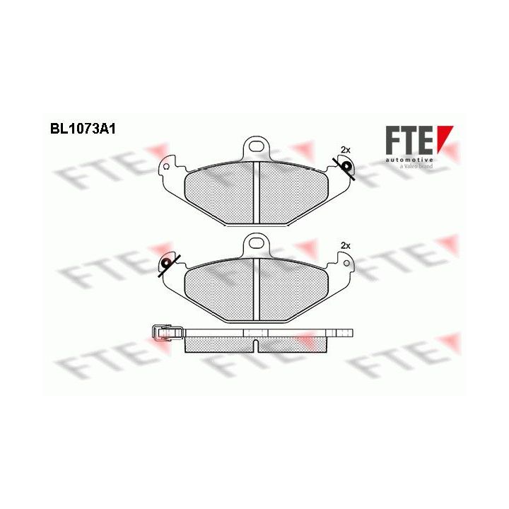 Stabdžių trinkelių rinkinys, diskinis stabdys FTE 9010024