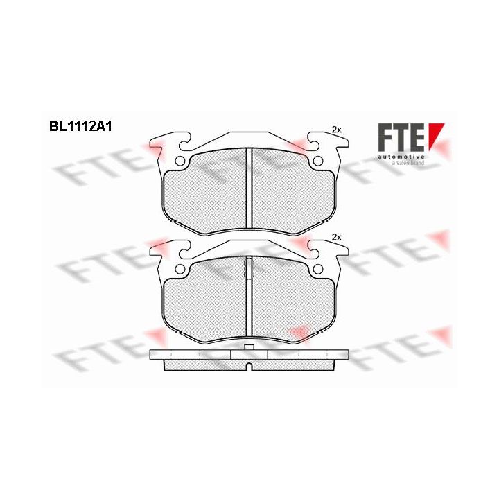 Stabdžių trinkelių rinkinys, diskinis stabdys FTE 9010029