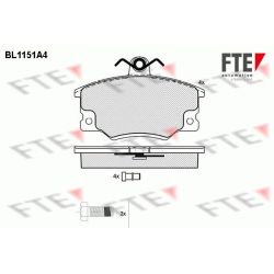 Stabdžių trinkelių rinkinys, diskinis stabdys FTE 9010042