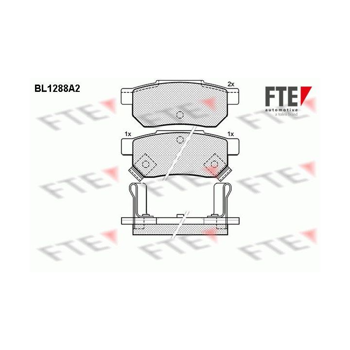 Stabdžių trinkelių rinkinys, diskinis stabdys FTE 9010093