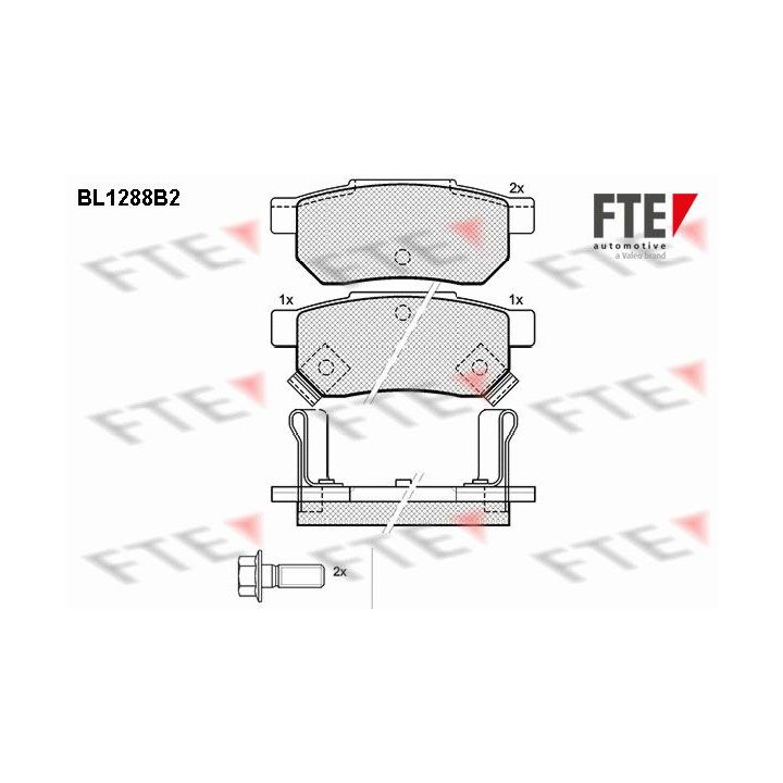 Stabdžių trinkelių rinkinys, diskinis stabdys FTE 9010094