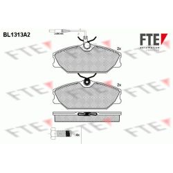 Stabdžių trinkelių rinkinys, diskinis stabdys FTE 9010101