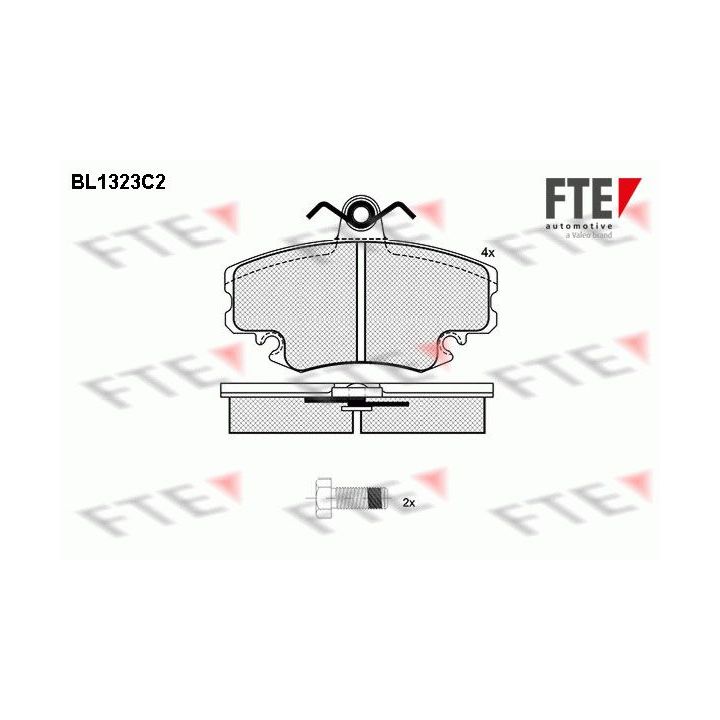 Stabdžių trinkelių rinkinys, diskinis stabdys FTE 9010111