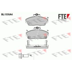 Stabdžių trinkelių rinkinys, diskinis stabdys FTE 9010124