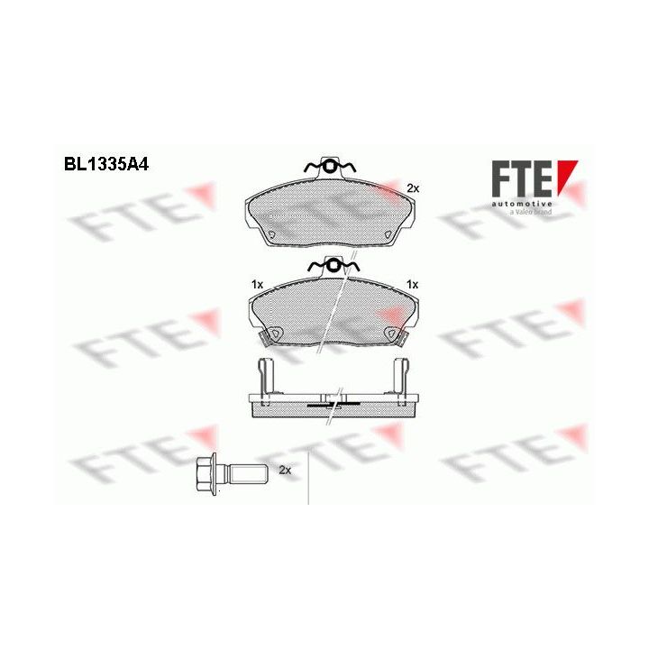 Stabdžių trinkelių rinkinys, diskinis stabdys FTE 9010124