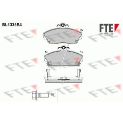 Stabdžių trinkelių rinkinys, diskinis stabdys FTE 9010126