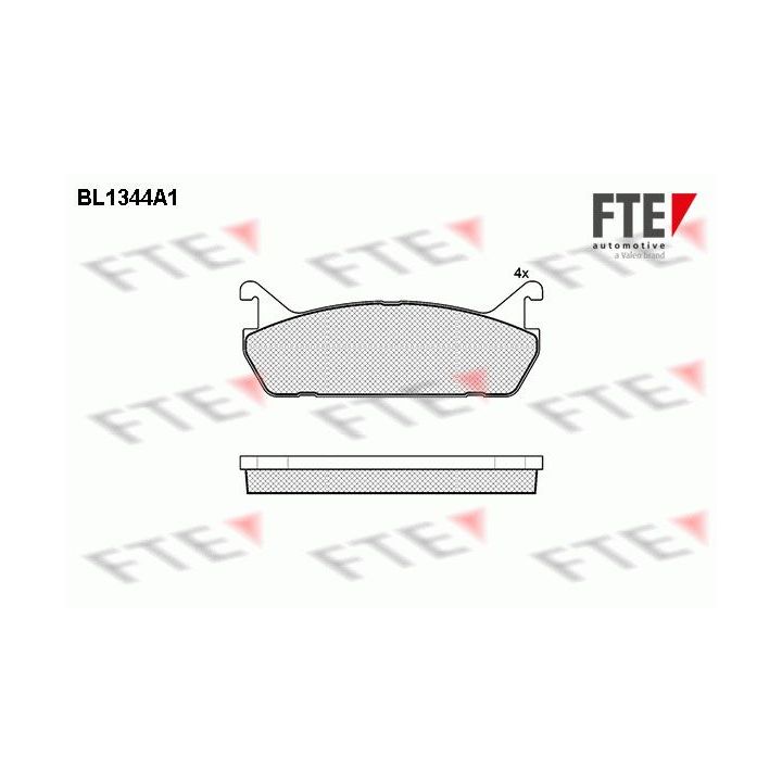 Stabdžių trinkelių rinkinys, diskinis stabdys FTE 9010133