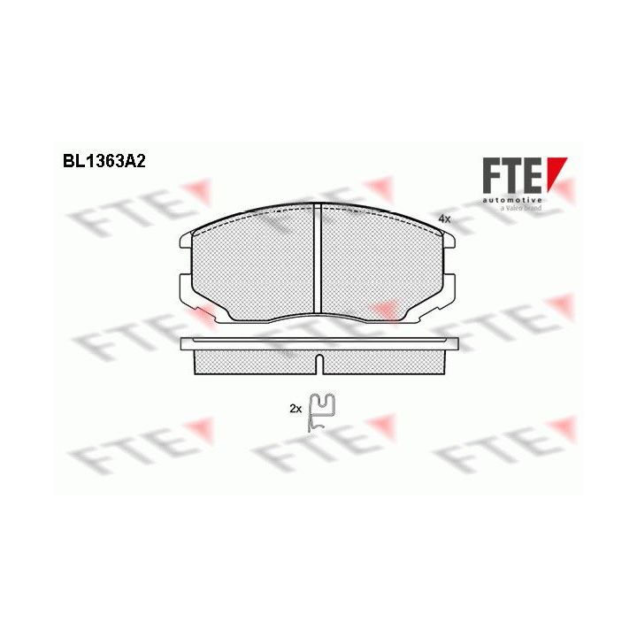 Stabdžių trinkelių rinkinys, diskinis stabdys FTE 9010141