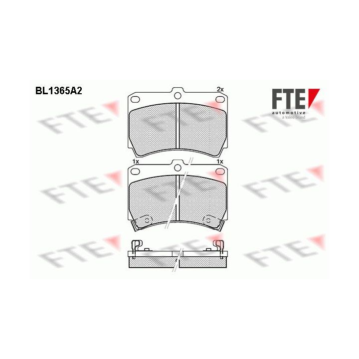 Stabdžių trinkelių rinkinys, diskinis stabdys FTE 9010143