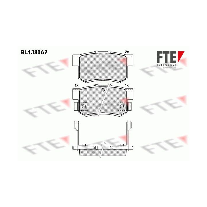 Stabdžių trinkelių rinkinys, diskinis stabdys FTE 9010154