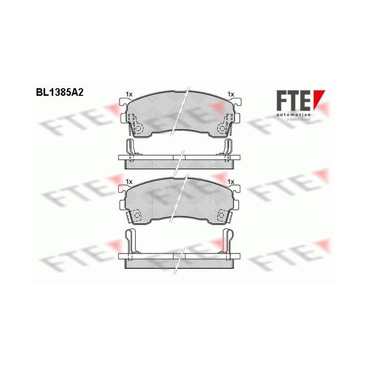 Stabdžių trinkelių rinkinys, diskinis stabdys FTE 9010157