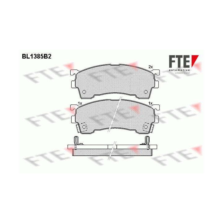 Stabdžių trinkelių rinkinys, diskinis stabdys FTE 9010158