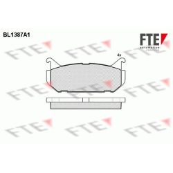 Stabdžių trinkelių rinkinys, diskinis stabdys FTE 9010159