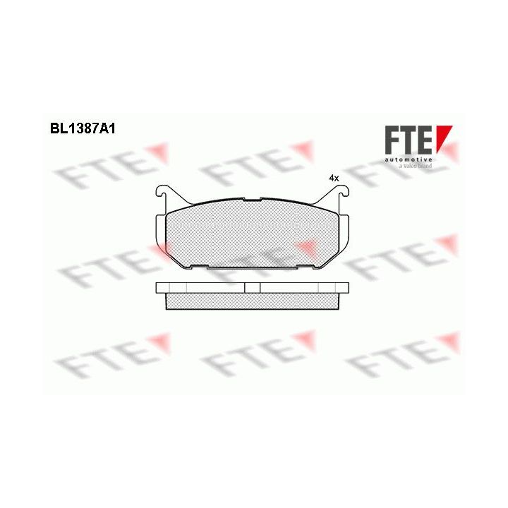 Stabdžių trinkelių rinkinys, diskinis stabdys FTE 9010159