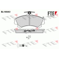 Stabdžių trinkelių rinkinys, diskinis stabdys FTE 9010176