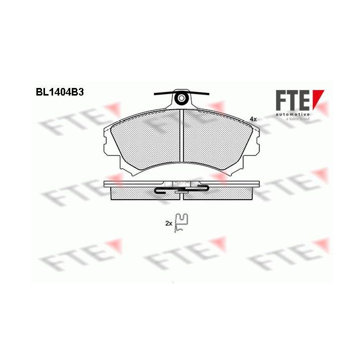 Stabdžių trinkelių rinkinys, diskinis stabdys FTE 9010177