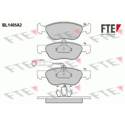 Stabdžių trinkelių rinkinys, diskinis stabdys FTE 9010178
