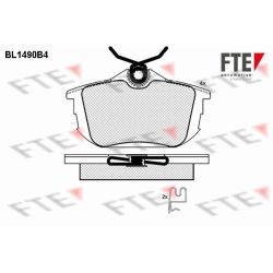 Stabdžių trinkelių rinkinys, diskinis stabdys FTE 9010222