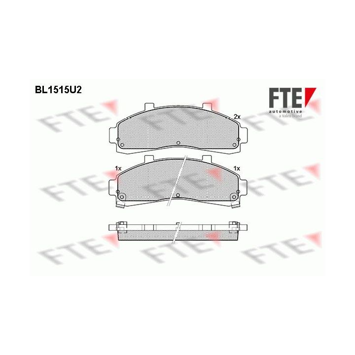 Stabdžių trinkelių rinkinys, diskinis stabdys FTE 9010229