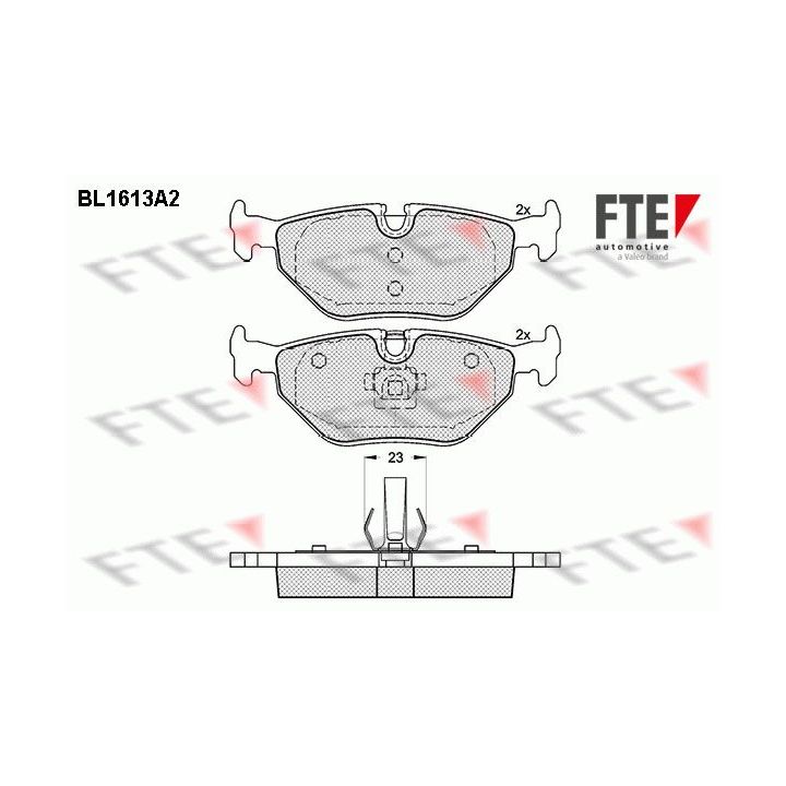 Stabdžių trinkelių rinkinys, diskinis stabdys FTE 9010248