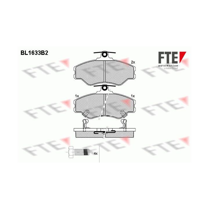 Stabdžių trinkelių rinkinys, diskinis stabdys FTE 9010258