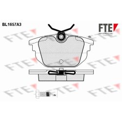 Stabdžių trinkelių rinkinys, diskinis stabdys FTE 9010272