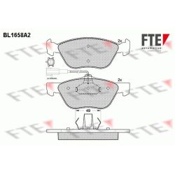 Stabdžių trinkelių rinkinys, diskinis stabdys FTE 9010274