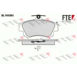 Stabdžių trinkelių rinkinys, diskinis stabdys FTE 9010298