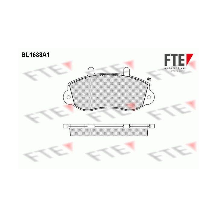 Stabdžių trinkelių rinkinys, diskinis stabdys FTE 9010300