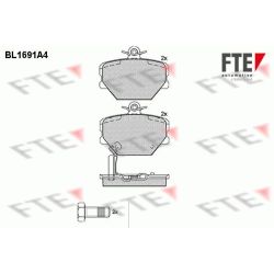 Stabdžių trinkelių rinkinys, diskinis stabdys FTE 9010302