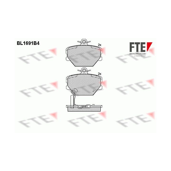Stabdžių trinkelių rinkinys, diskinis stabdys FTE 9010303