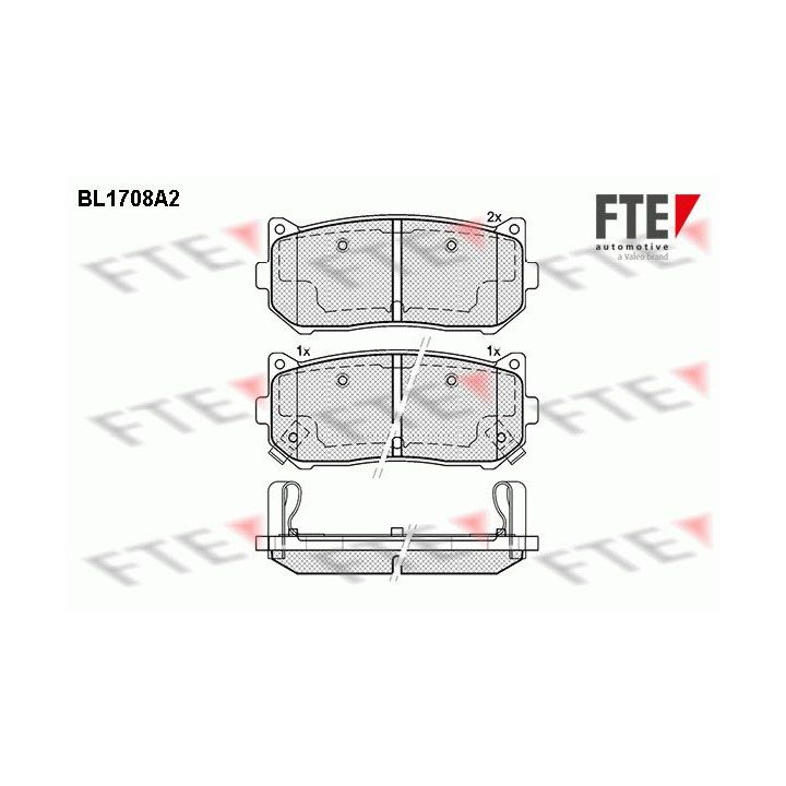 Stabdžių trinkelių rinkinys, diskinis stabdys FTE 9010311