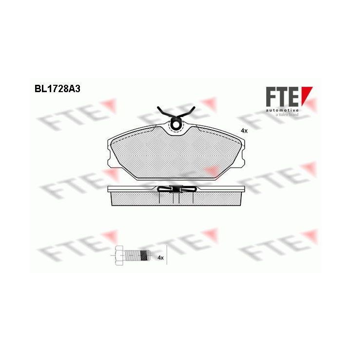 Stabdžių trinkelių rinkinys, diskinis stabdys FTE 9010318