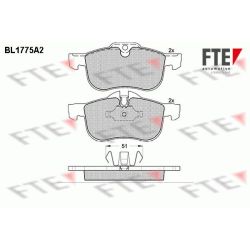 Stabdžių trinkelių rinkinys, diskinis stabdys FTE 9010345